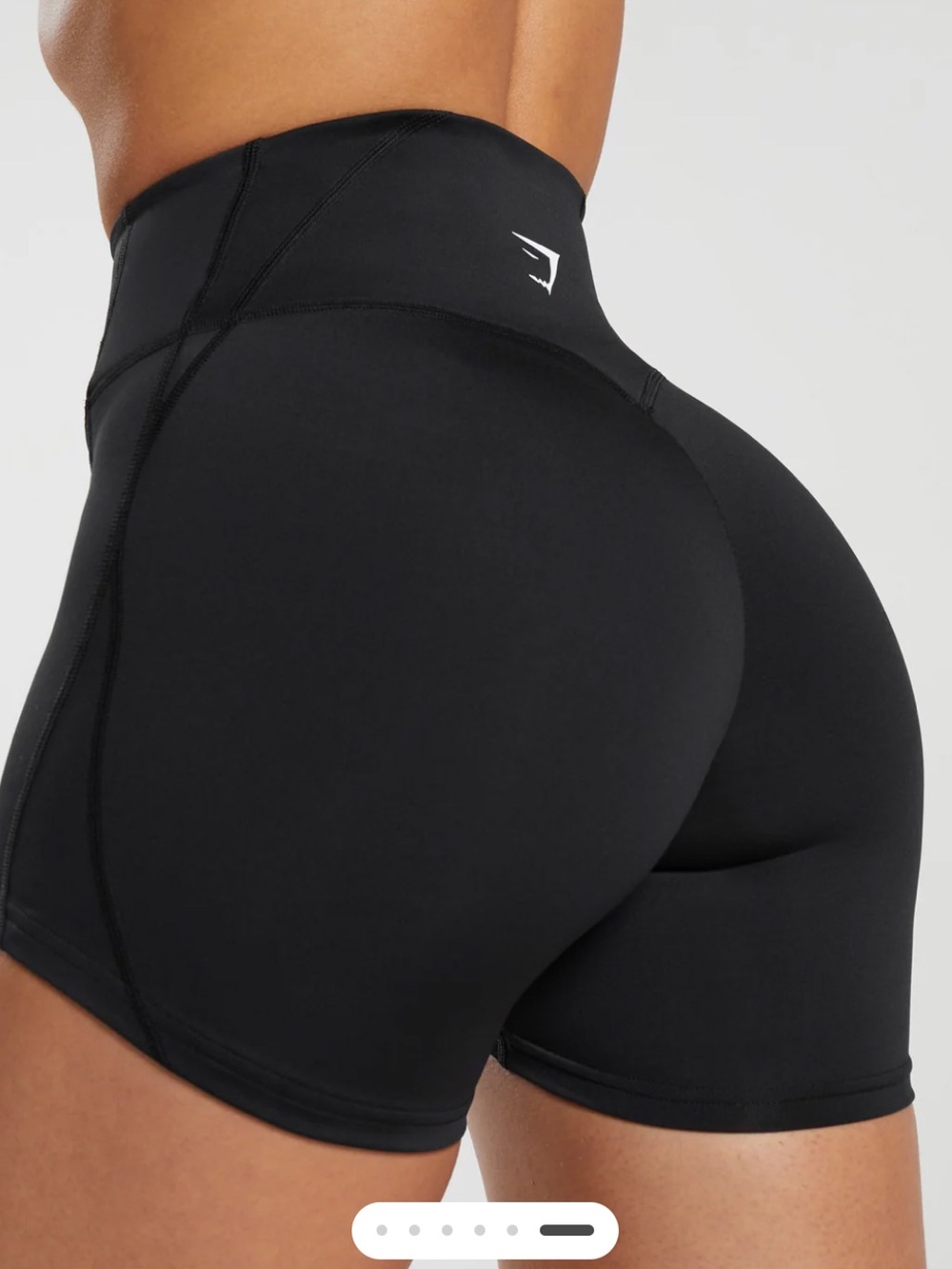 Gymshark Power High Rise Tight Shorts Black High Waisted Scrunch Women’s Small